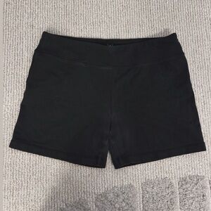Purity Black Athletic Shorts Medium M - Cotton Spandex Stretch